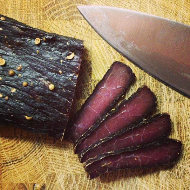 Homemade biltong